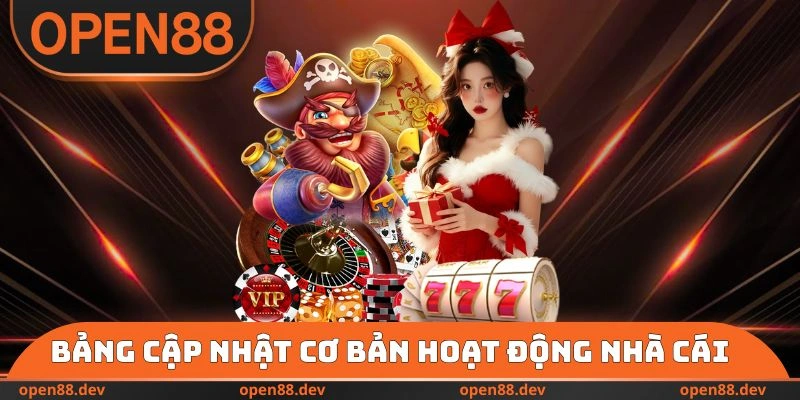 Bảng cập nhật cơ bản hoạt động nhà cái