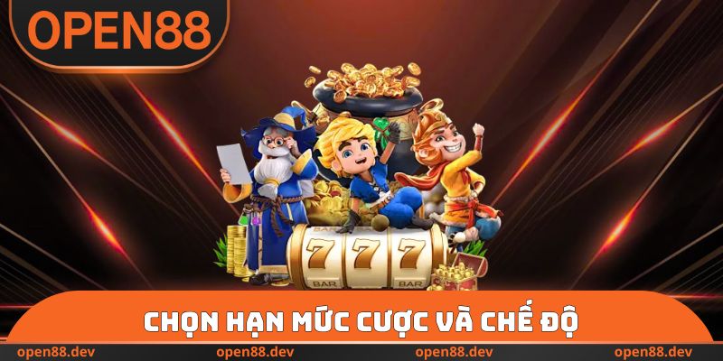 Chọn hạn mức cược và chế độ trong Aztec Treasure